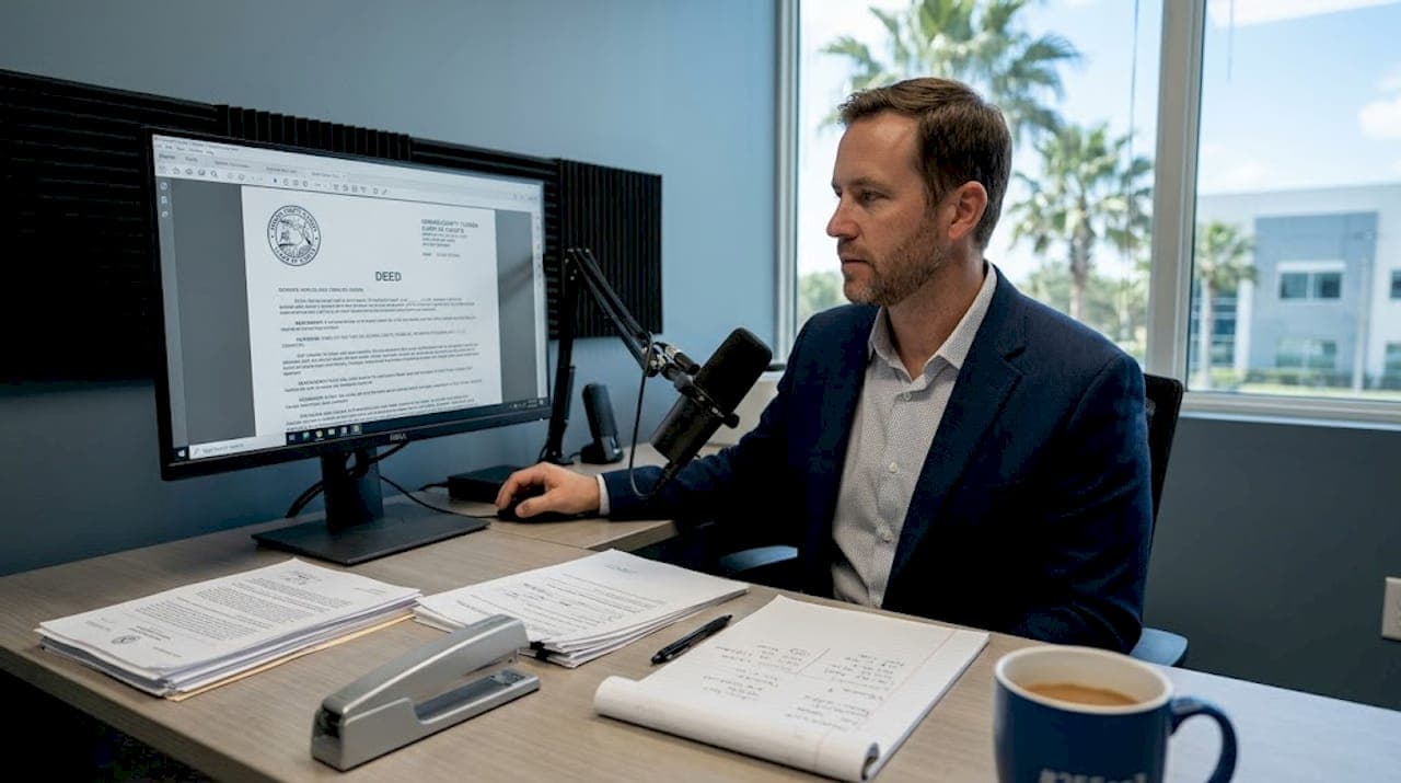 Clerk recording Florida real estate deed