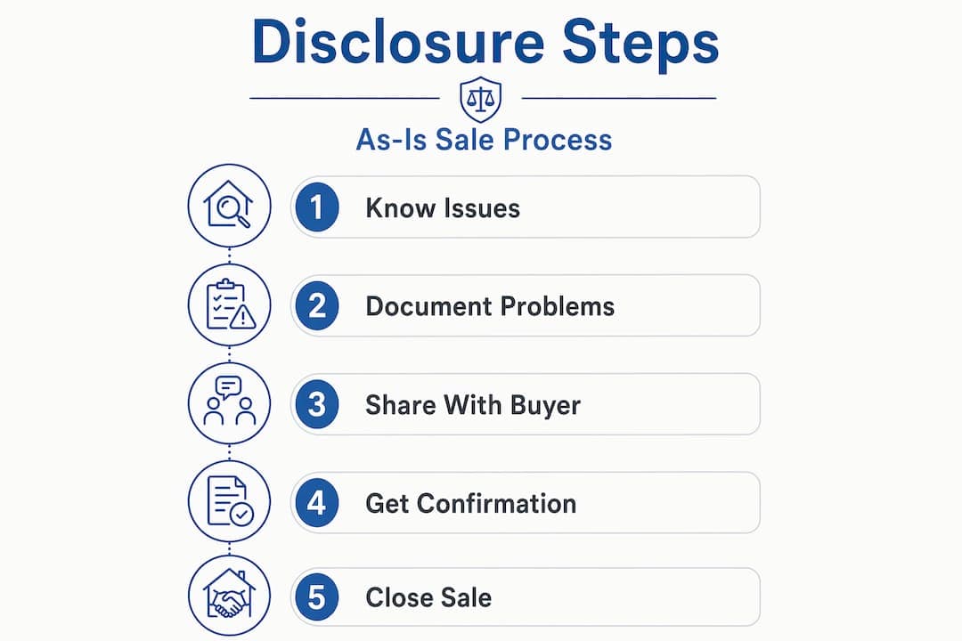 Infographic of as-is sale disclosure steps